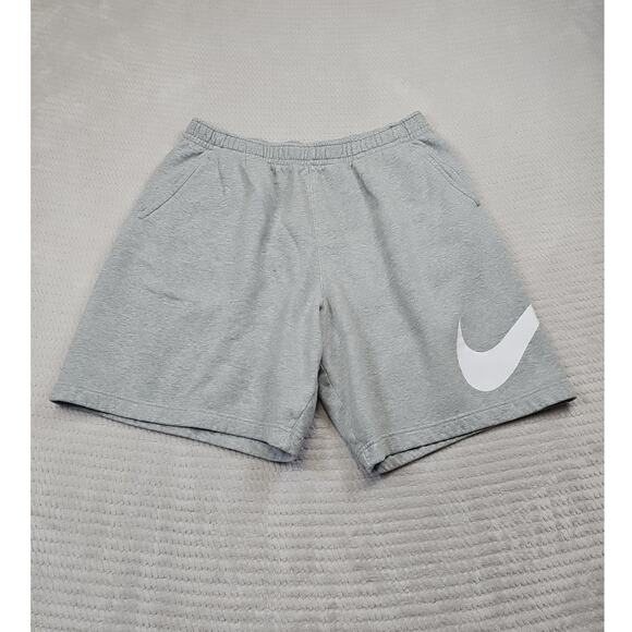 Nike Sweat Shorts Mens XL Gray Check Mark Casual Lounge Gym - Picture 1 of 7